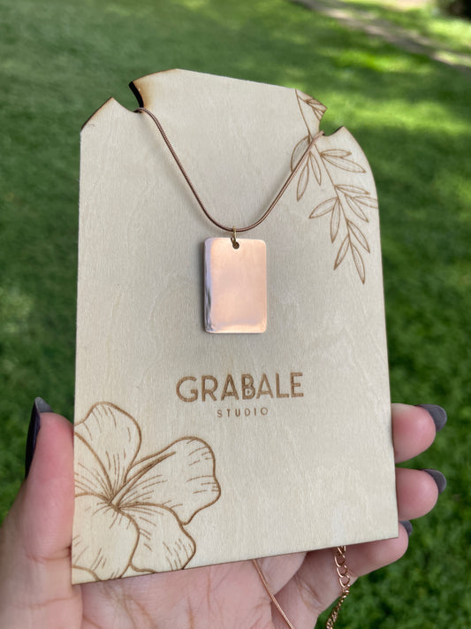 Placa Cuadrada - Chapado oro 18k