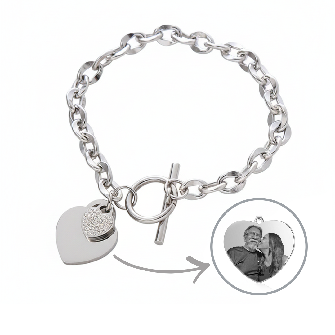 Pulsera con dije corazón