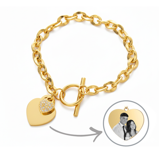 Pulsera con dije corazón