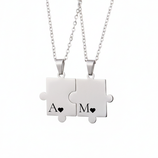 collar pareja rompezabezas