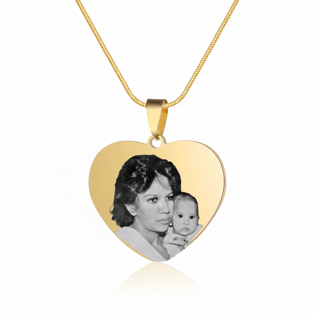 Placa Corazón - Acero titanio