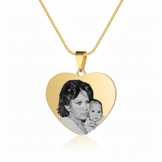 Placa Corazón - Acero titanio