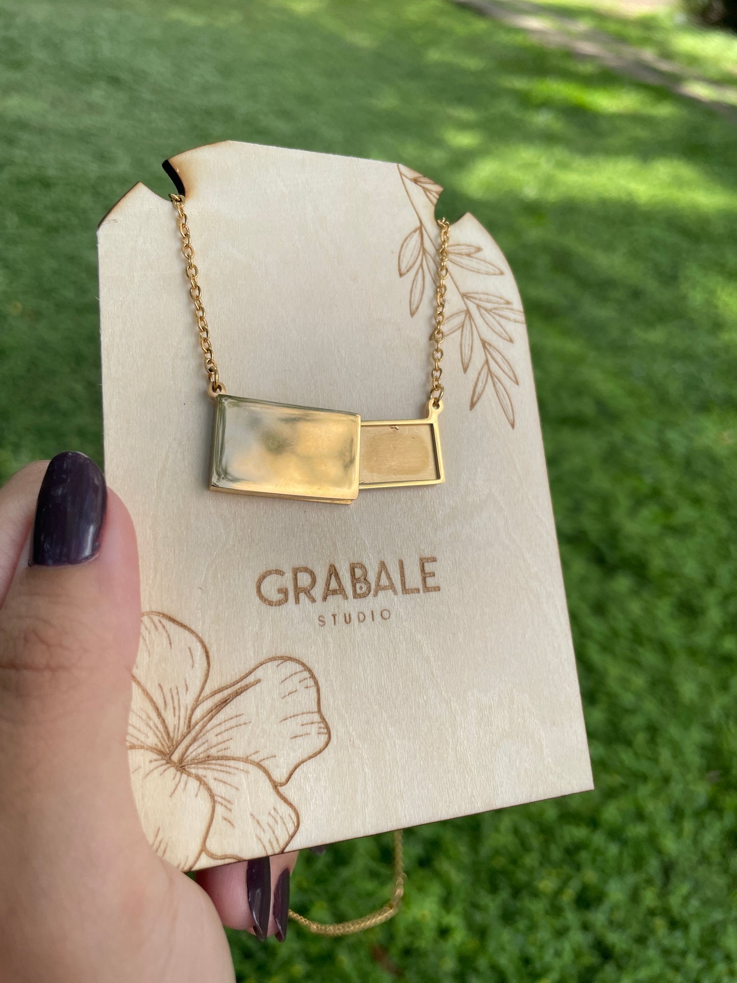 Placa Sobre deslizante - Chapado oro 18k