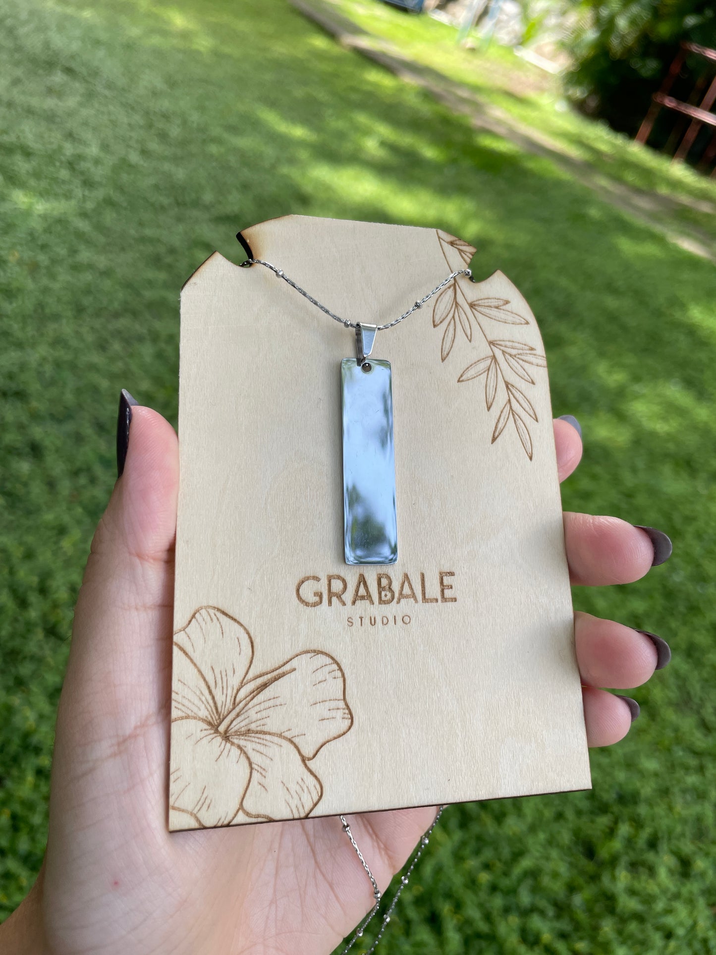 Placa Rectangular - Chapado En Oro De 18 k