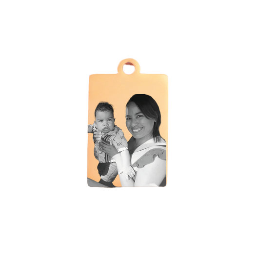 Placa Cuadrada - Chapado oro 18k