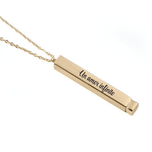 Collar mensaje secreto -  Chapado En Oro 18k